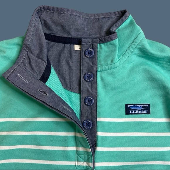 Women’ LL Bean Cotton Rugby Shirt - Size Medium - Picture 3 of 4